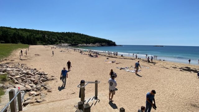 Sand Beach - Island Explorer Shuttle - Acadia National Park